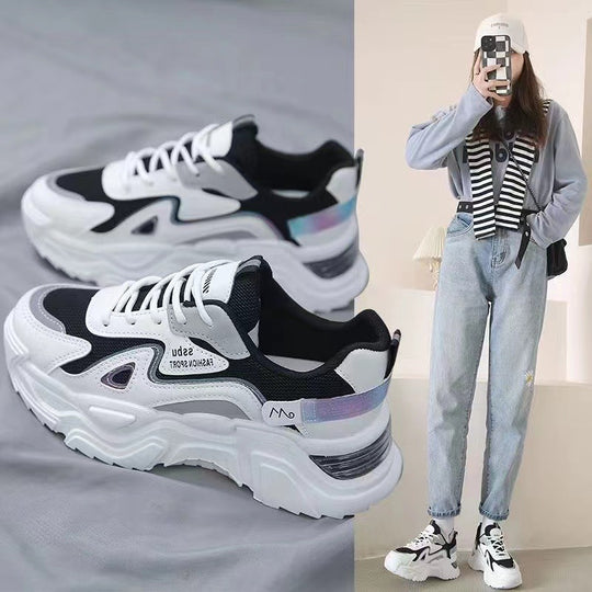Damen Sportliche Sneakers mit dämpfendem Fußbett und reflektierenden Akzenten R&B