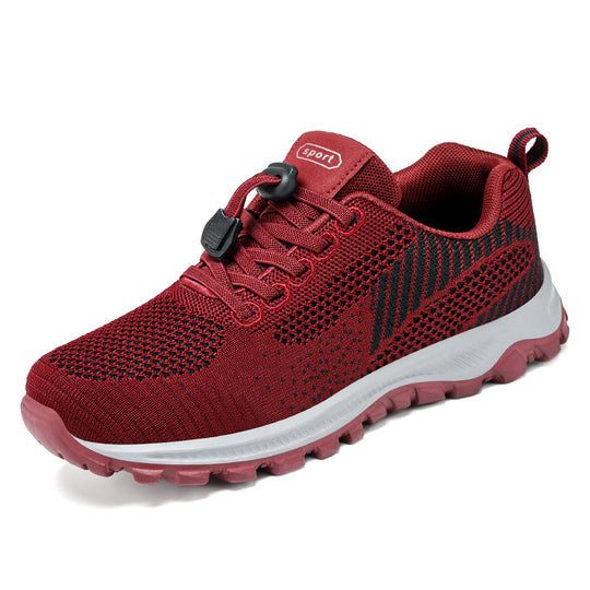 Damen Sportliche Laufschuhe mit atmungsaktivem Strickdesign und flexibler Sohle R&B