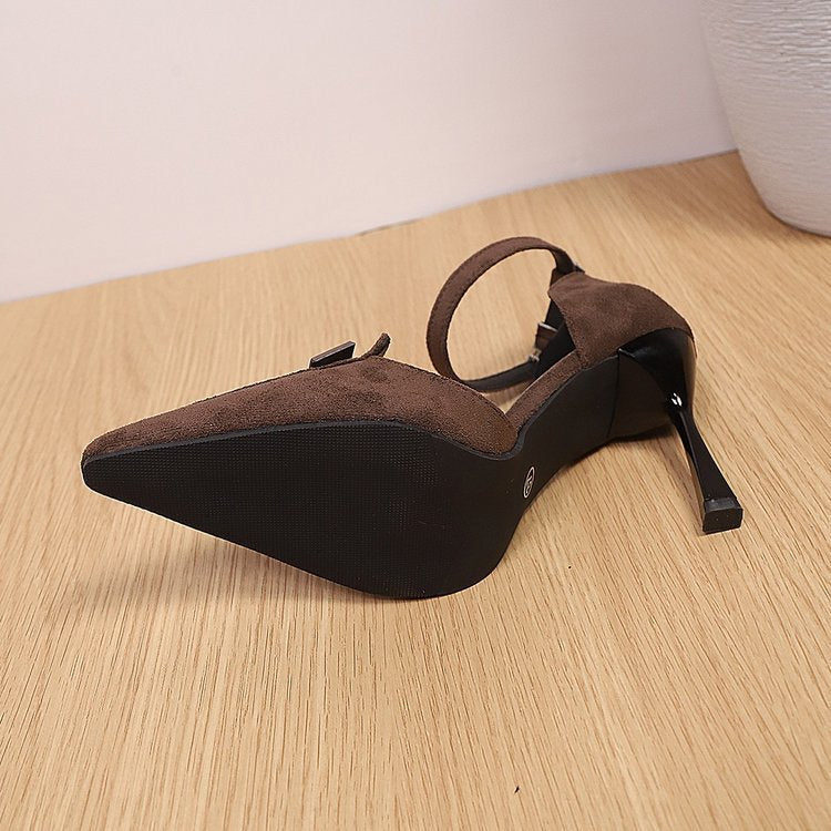 Damen Elegante High-Heel Sandalen mit verstellbarem Knöchelriemen R&B