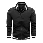 Herren modische Sportjacke mit strukturiertem Kragen