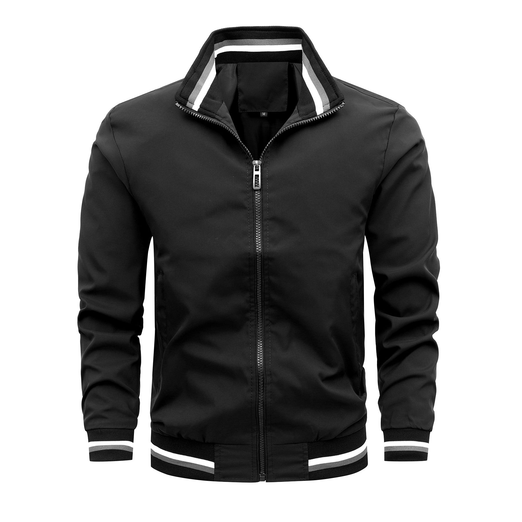 Herren modische Sportjacke mit strukturiertem Kragen