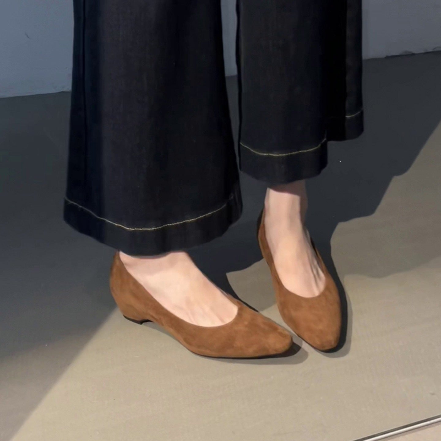 Damen Komfortable Keil-Pumps aus Wildleder