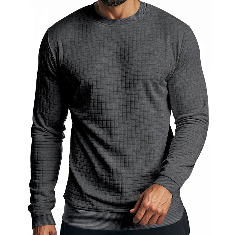 Herren Langarm-Sweatshirt mit strukturiertem Design und elastischem Bund R&B