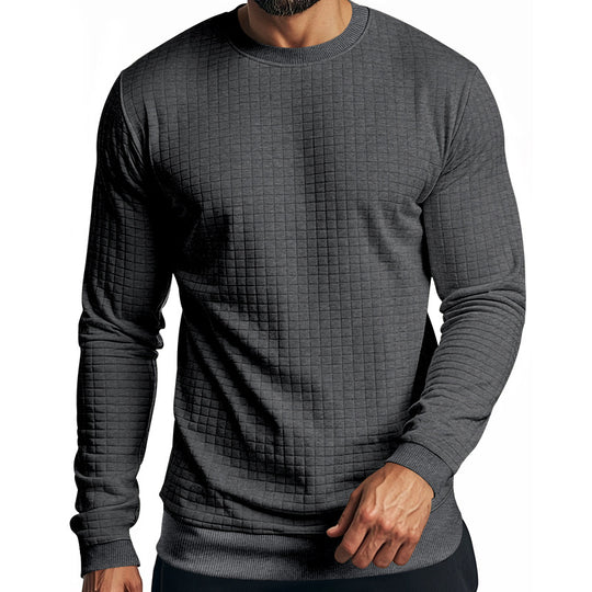Herren Langarm-Sweatshirt mit strukturiertem Design und elastischem Bund R&B