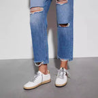 Damen Destroyed Jeans im modischen Bootcut-Stil