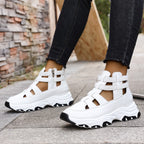 Damen Sportliche Schnür-Sneaker im modernen Cut-Out-Design R&B