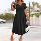 Damen lockeres Maxi-Kleid R&B