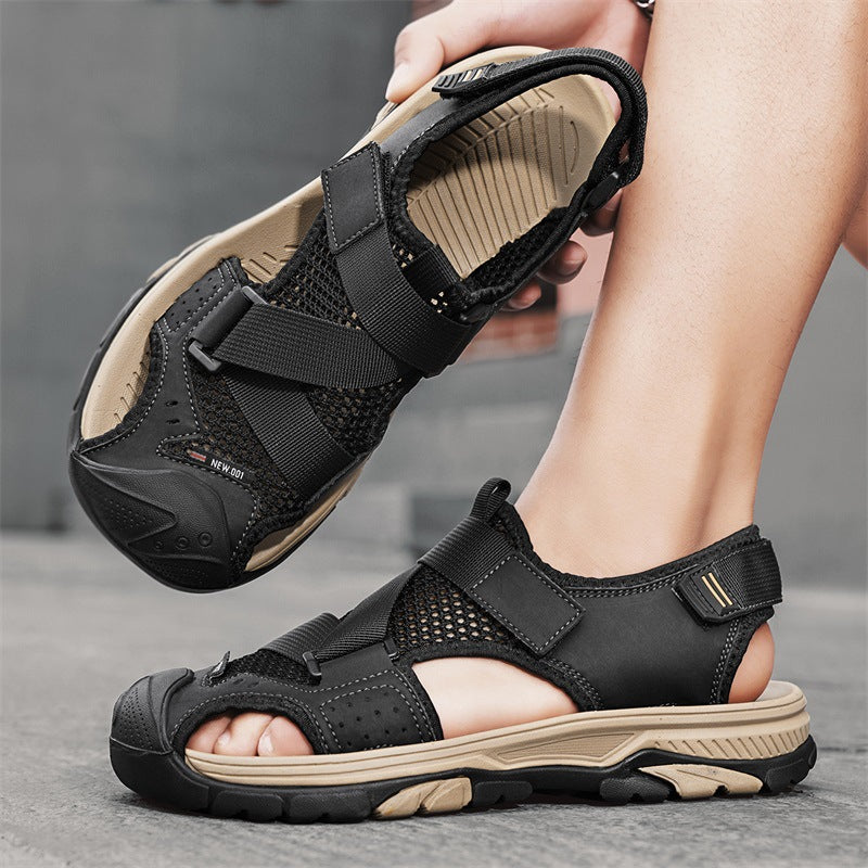 Herren Outdoor-Sandalen mit verstellbaren Riemen und rutschfester Sohle R&B