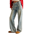 Damen Weite Jeans mit hoher Taille und gesundem Schnitt R&B
