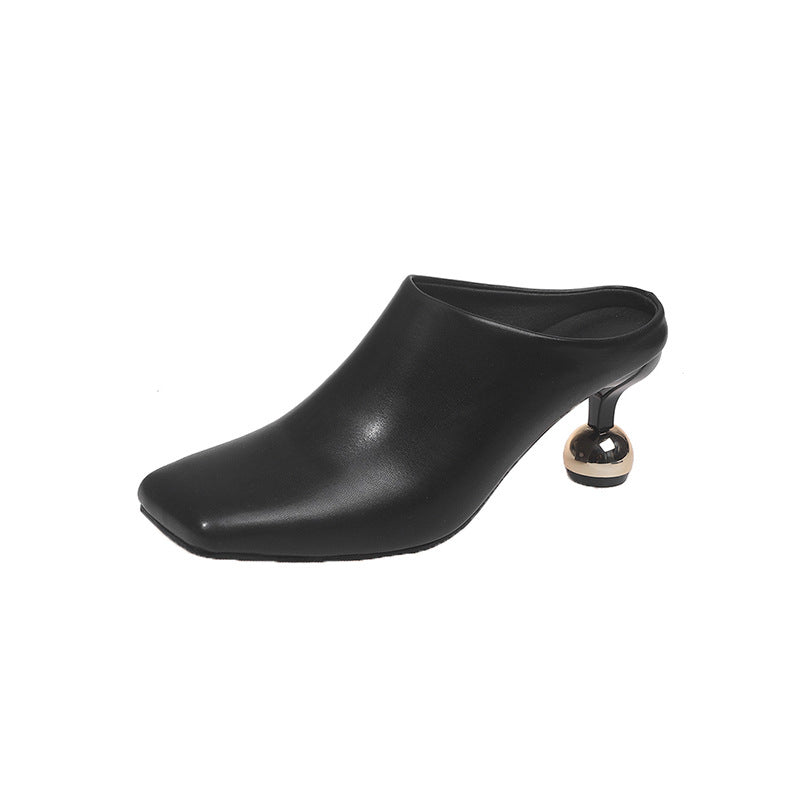 Damen Elegante Mules mit modischem Kugelabsatz R&B