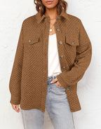 Damen Steppjacke mit Knopfleiste und Taschen R&B