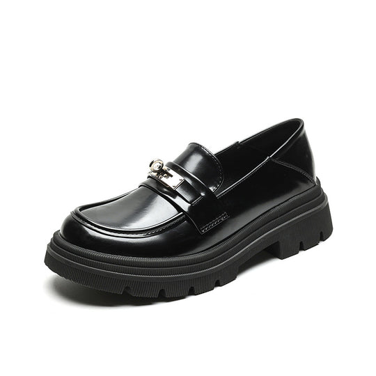 Damen Mokassins mit klobiger Sohle und eleganter Schnalle R&B