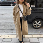 Damen Eleganter Trenchcoat mit hochwertiger Verarbeitung und lockerem Schnitt R&B