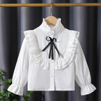 Mädchen verspielte Bluse mit Rüschendetails R&B