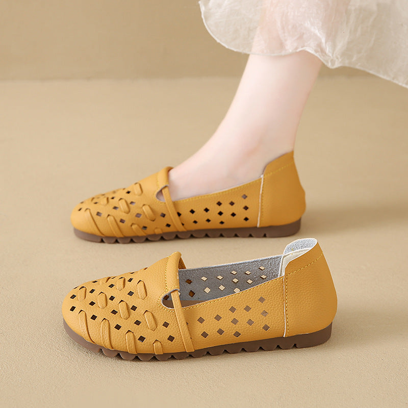 Damen Komfortable und atmungsaktive Slipper mit modischem Cut-Out-Design R&B