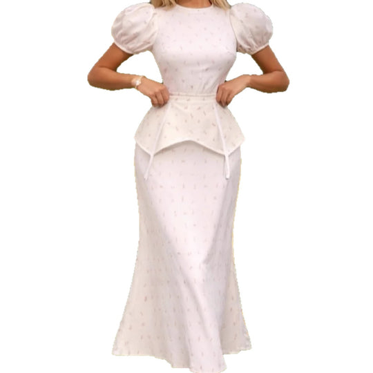 Damen Elegantes Oberteil mit Puffärmeln und verspieltem Taillierungsdetail R&B