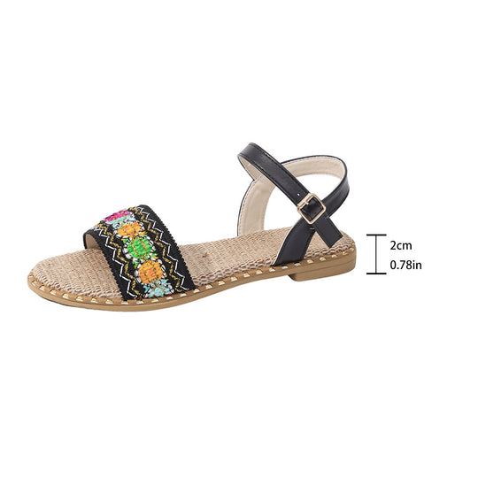 Damen Sommerliche Sandalen mit kunstvollem Perlen-Design R&B