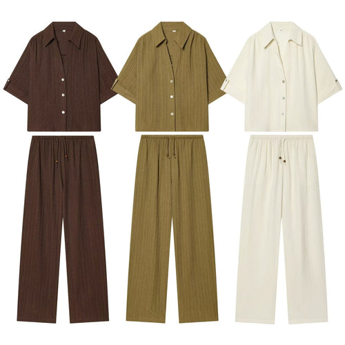 Damen lässige Bluse mit strukturiertem Gewebe und überschnittenen Schultern R&B