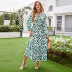 Damen Maxikleid mit floralem Design R&B
