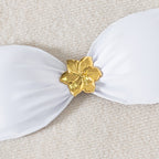 Damen Bandeau-Bikini mit eleganter Goldschließe R&B