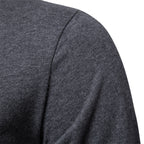 Herren nan minimalistisches Rundhals-Sweatshirt aus Baumwollmischung mit gerippten Bündchen R&B