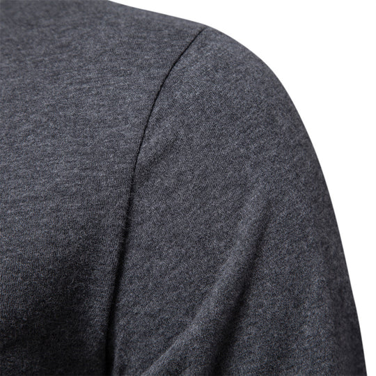 Herren nan minimalistisches Rundhals-Sweatshirt aus Baumwollmischung mit gerippten Bündchen R&B
