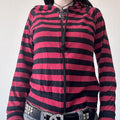 Damen Freizeitjacke mit großzügigem Kapuzen-Design und trendigem Streifenmuster