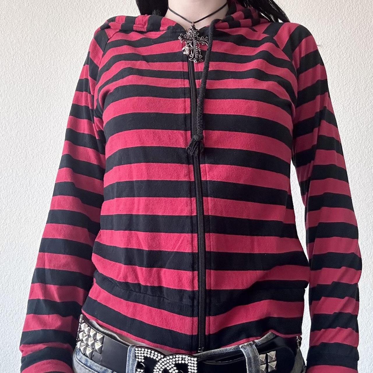 Damen Freizeitjacke mit großzügigem Kapuzen-Design und trendigem Streifenmuster