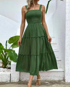 Damen Luftiges Maxikleid mit Rüschen und komfortablem Smock-Design R&B