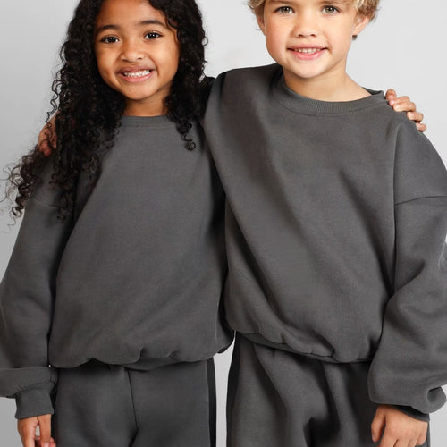 Damen bequemer Sweatshirt mit überschnittenen Schultern und hohem Kragen R&B