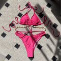 Damen Triangel-Bikini mit dekorativer Muschelstruktur R&B