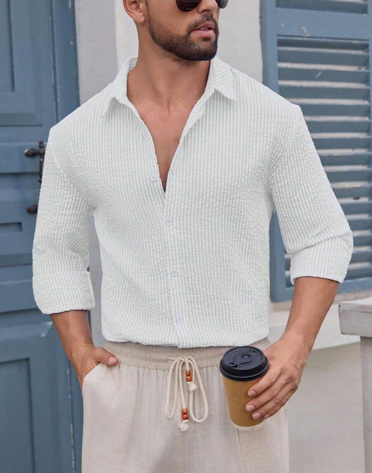 Herren Hemd mit schmalen Streifen R&B