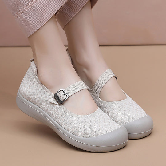 Damen Bequeme und atmungsaktive Freizeit-Schuhe mit verstellbarem Riemen R&B