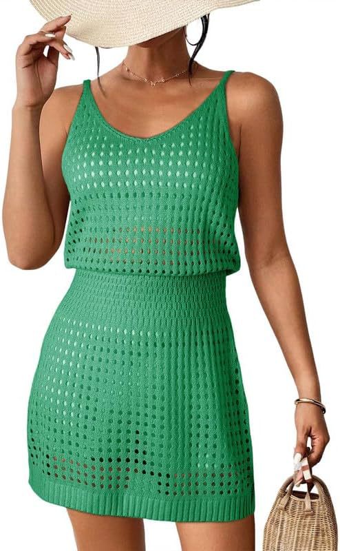Damen luftiges Häkelkleid im Layering-Stil R&B