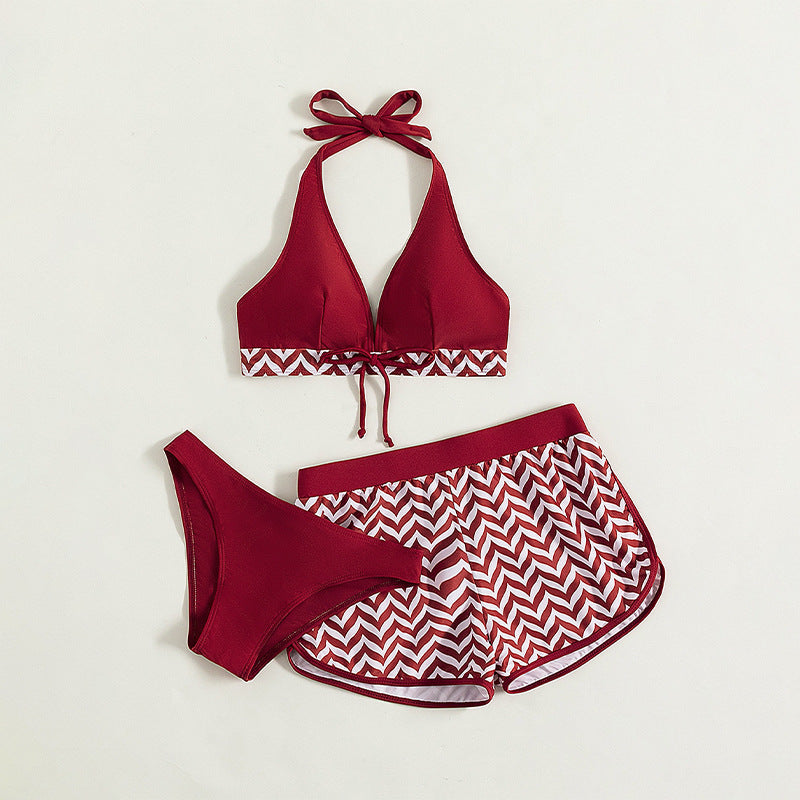 Damen moderner Bikini-Set mit verstellbaren Trägern und sportlichem Schnitt R&B
