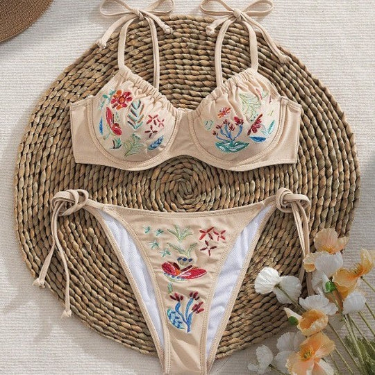 Damen Eleganter Bikini mit kunstvollen Stickereien R&B