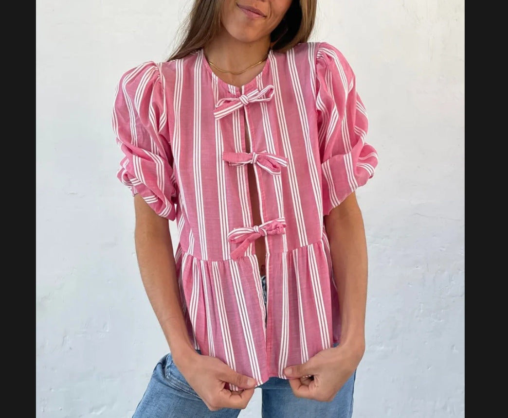 Damen Bluse mit Rüschendetails und raffinierter Knopföffnung R&B