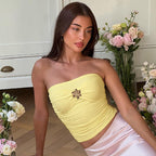 Damen Bustieroberteil mit elegantem Twist und glitzerndem Schmuckdetail R&B