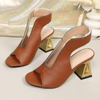 Damen High Heel Sandalen mit modernem Design und stabilen Blockabsatz