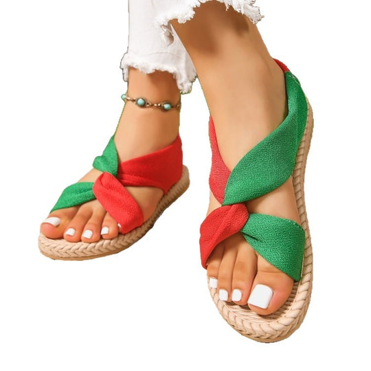 Damen modische Zehentrenner Sandalen R&B