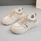Damen modische Chunky Sneakers mit gepolstertem Futter und rutschfester Laufsohle R&B