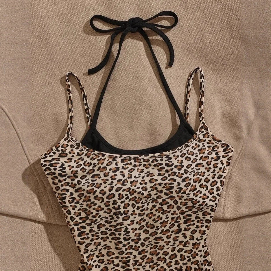 Damen Leichtes Oberteil mit Leopardenmuster R&B
