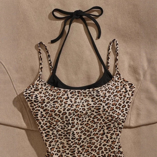 Damen Leichtes Oberteil mit Leopardenmuster R&B