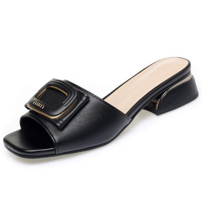 Damen Elegante und modische Sling-Sandaletten mit funkelndem Schmuckelement R&B