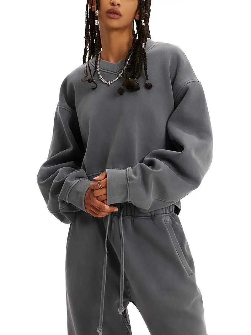 Damen lässiger Oversized-Sweatshirt R&B