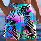 Herren Badeshorts mit animalischem Muster und elastischem Bund
