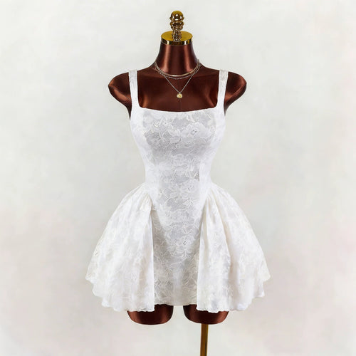 Damen nan tailliertes Spitzen-Cocktailkleid mit Korsett-Bustier und doppellagigem Schößchenrock R&B