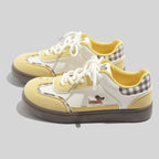 Damen modische Sneakers mit verspieltem Hunde-Design und bequemer Dämpfung