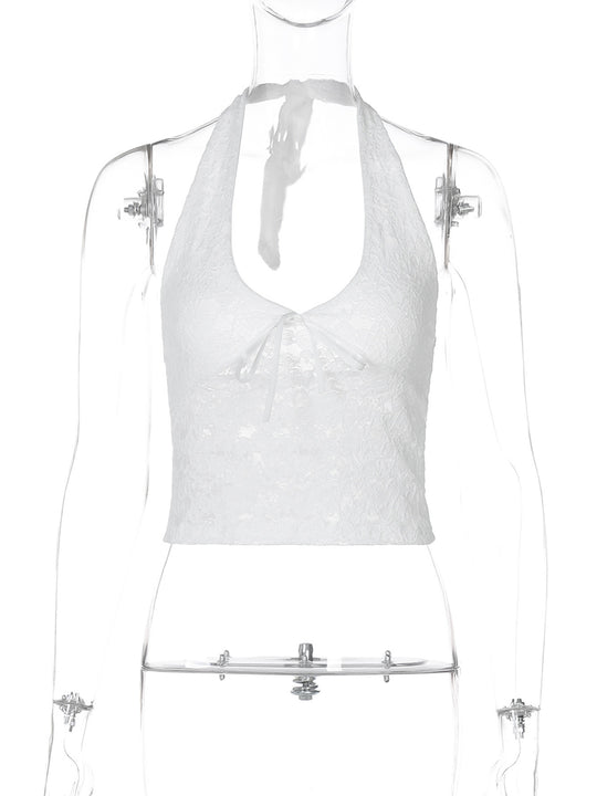 Damen Haltertop aus feiner Spitze R&B