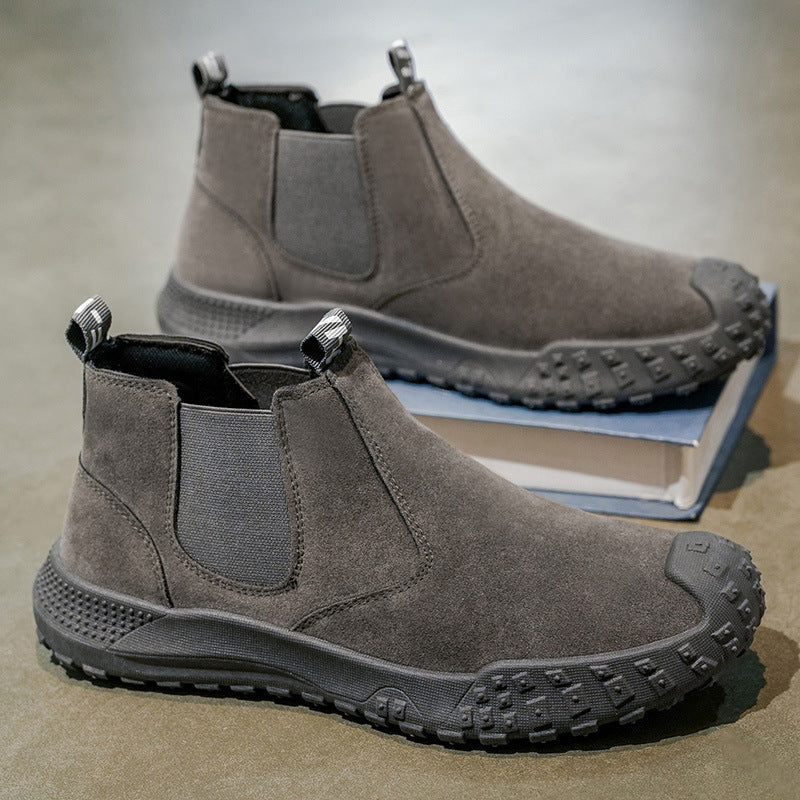 Damen Chelsea Stiefel aus hochwertigem Wildleder mit wasserdichter Sohle und rutschfestem Profil